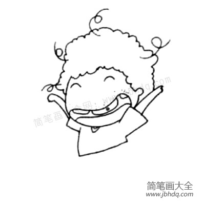 3.画小男孩的身体和手