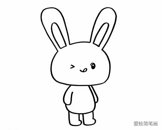 卡通小兔子简笔画