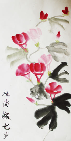 美丽的牵牛花国画