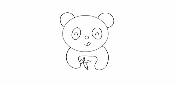 大熊猫怎么画简笔画