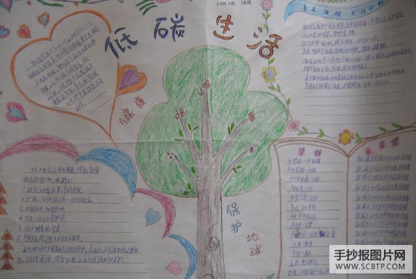 低碳生活,我畅行手抄报