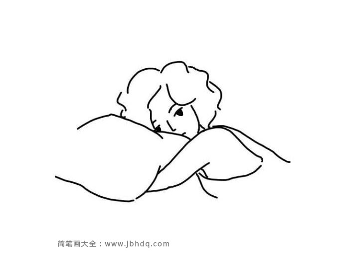 漂亮的女孩简笔画图片5