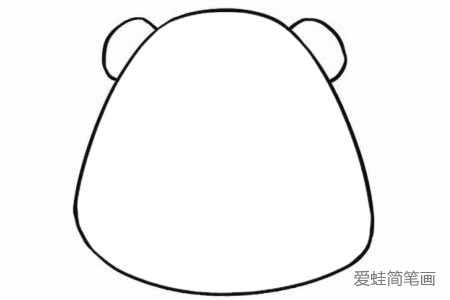 卡通熊猫简笔画