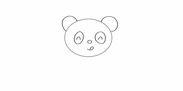大熊猫怎么画简笔画