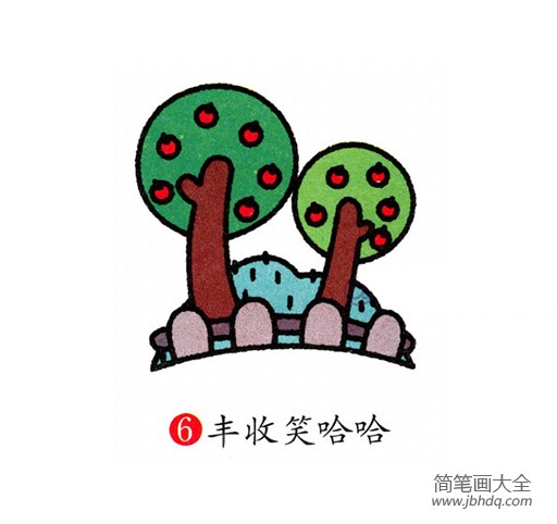 果园风景怎么画