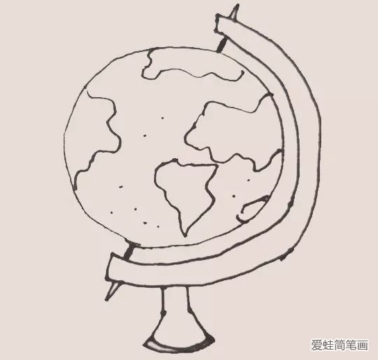 地球仪简笔画