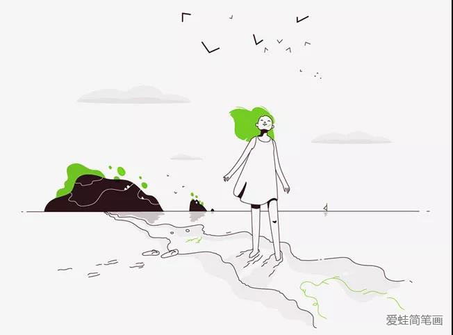 简约线条风格的旅行记录插画4