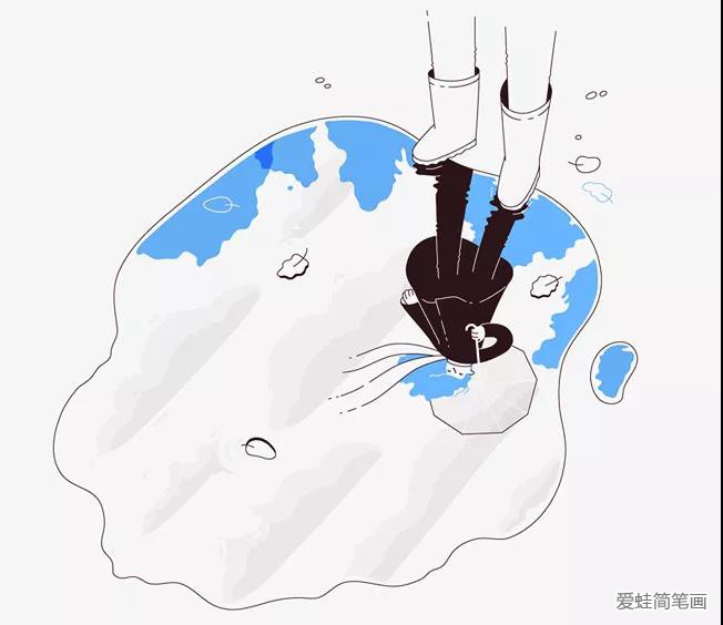 简约线条风格的旅行记录插画8