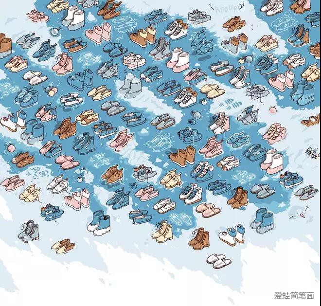 简约线条风格的旅行记录插画9