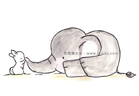 大象和小兔插画图片4