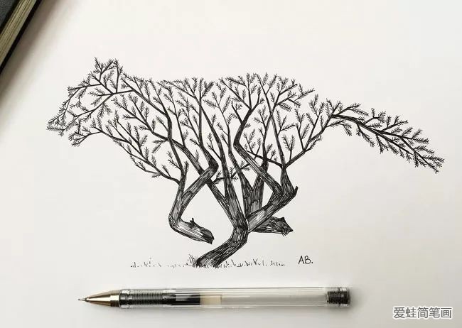 创意手绘动物插画欣赏2