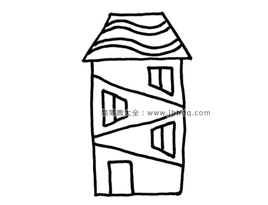 小楼房的简笔画5