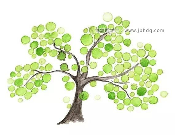 小清新的大树插画设计2