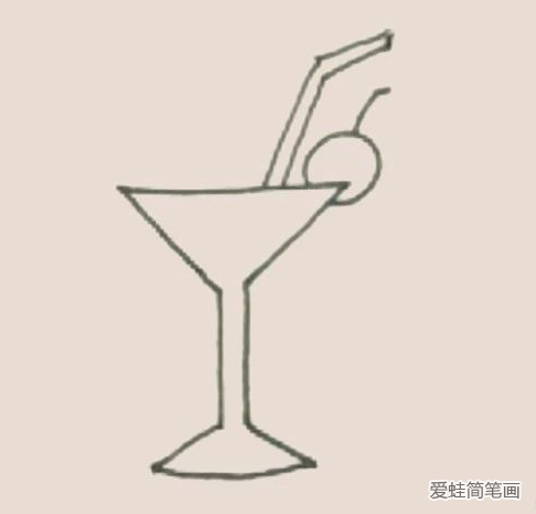 鸡尾酒简笔画