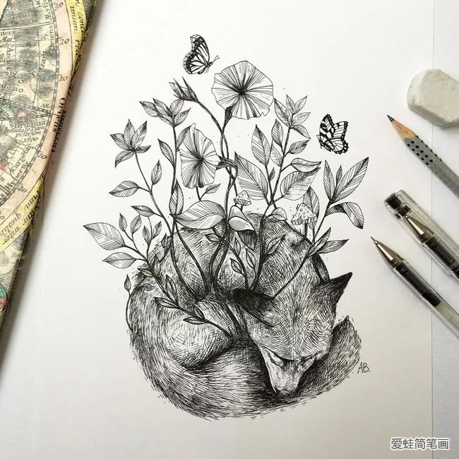 创意手绘动物插画欣赏11