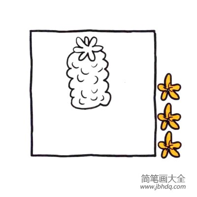 四步画出可爱简笔画 成串的风信子