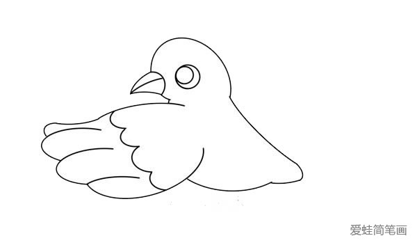 漂亮的鸽子简笔画