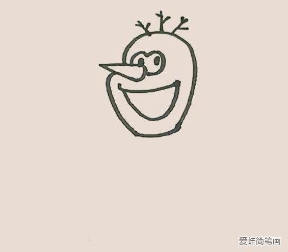 简笔画之雪宝