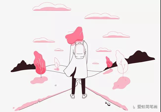 简约线条风格的旅行记录插画1