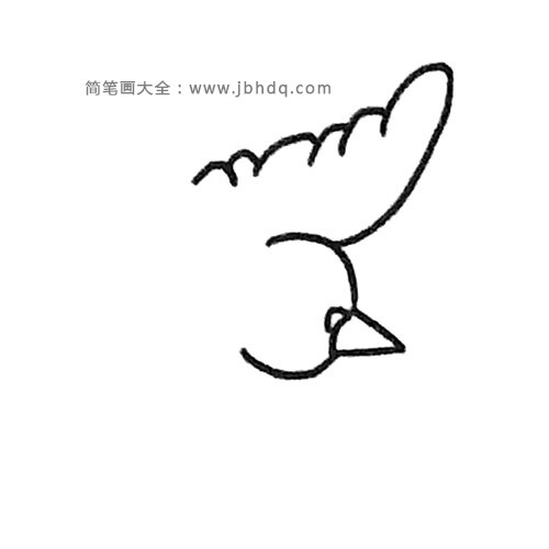 鸽子简笔画步骤1