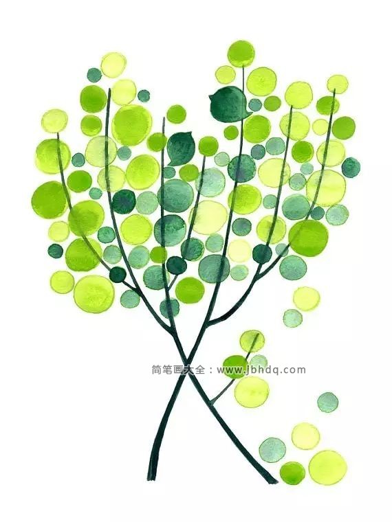 小清新的大树插画设计4