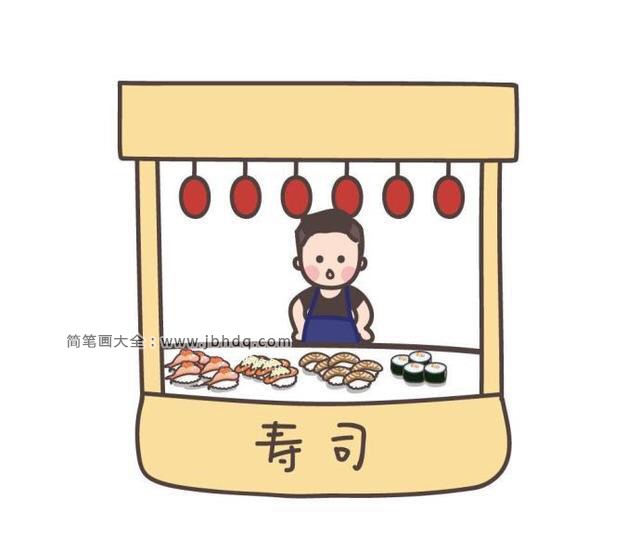 可爱的店铺卡通插画3