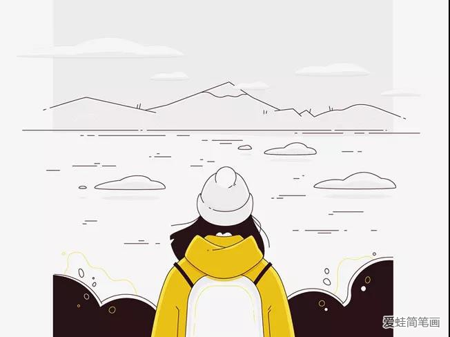 简约线条风格的旅行记录插画5