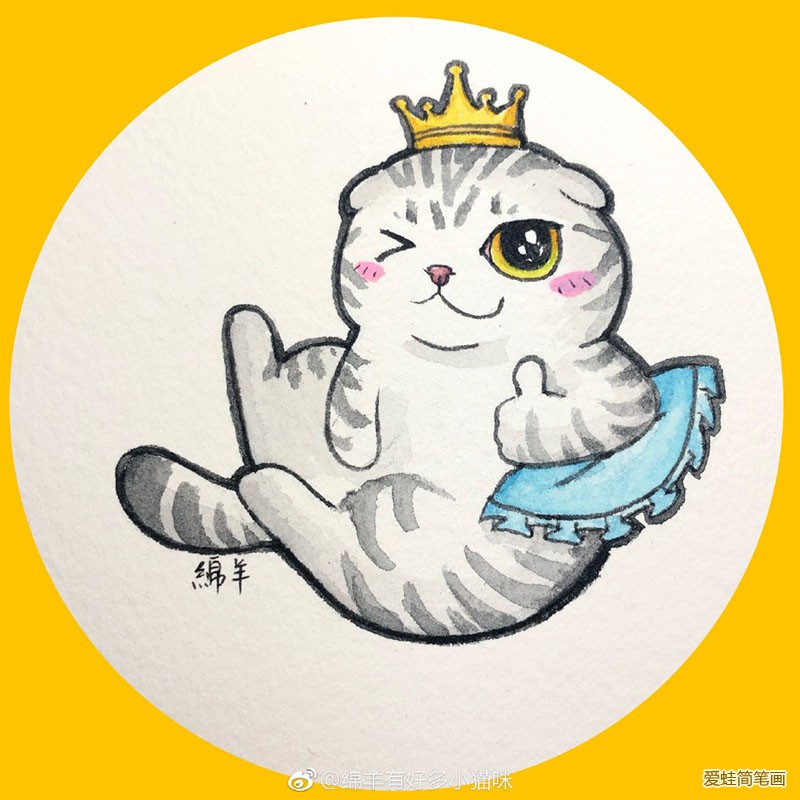 一组可爱小猫插画图片