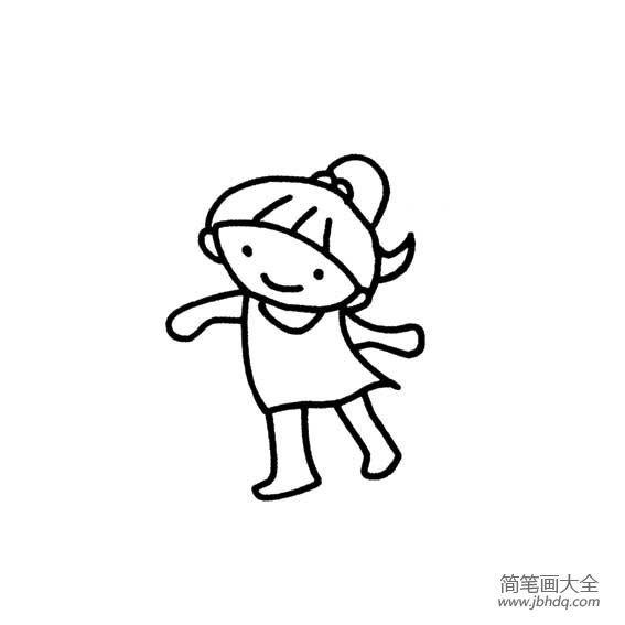 怎么画可爱的小女生简笔画