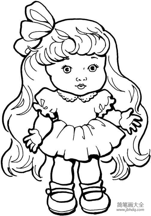 长头发小女孩娃娃