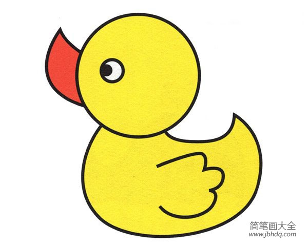 可爱彩色小鸭子简笔画
