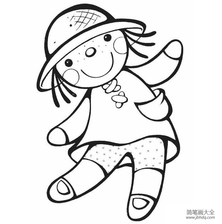 幼儿园怎么画可爱的小女孩