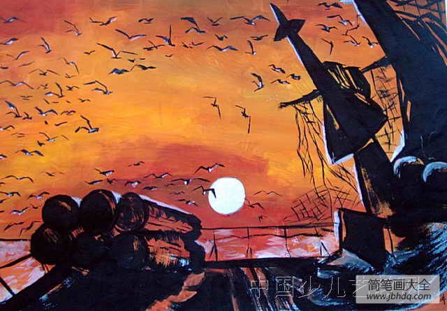 《夕阳·渔港》