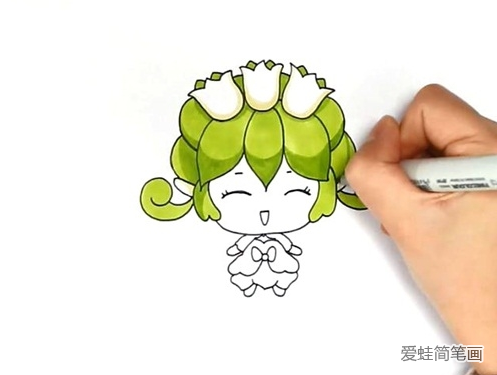 铃兰花精灵王怎么画