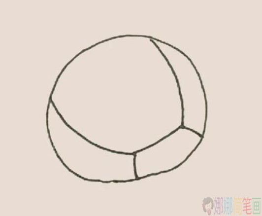 排球简笔画画法,排球怎么画