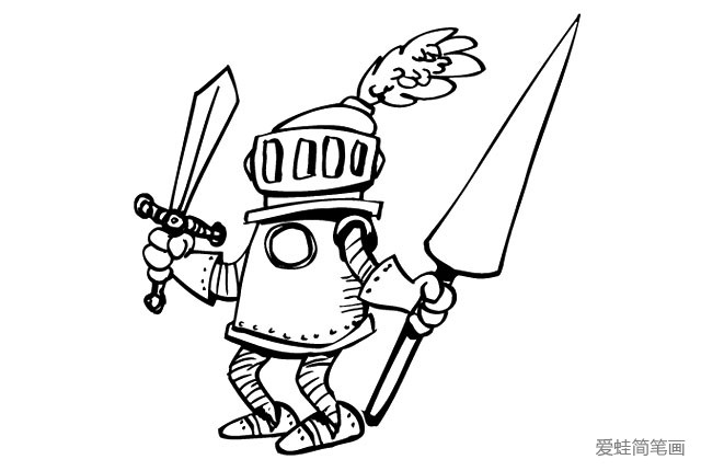 勇士简笔画图片6