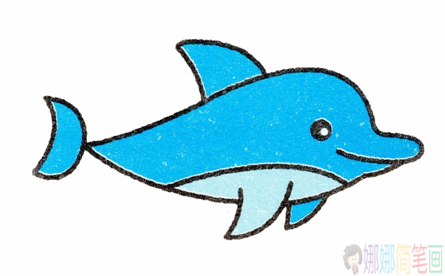 海豚儿童简笔画,海豚怎么画