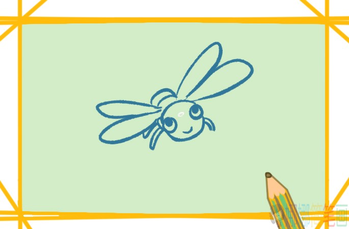 好看的蜻蜓上色简笔画图片教程