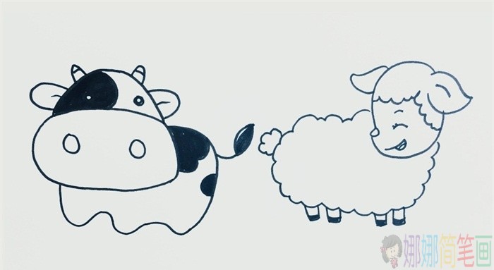 牛羊简笔画画法步骤图