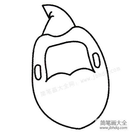 3.然后画上帽子。