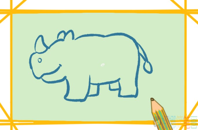 好看的犀牛简笔画要怎么画
