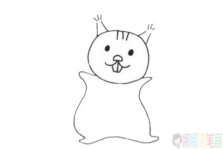 松鼠简笔画线稿图片