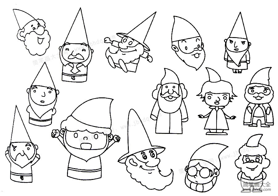 小矮人简笔画大全