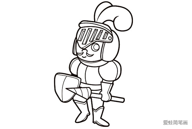 勇士简笔画图片2