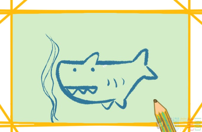 Q版鲨鱼简笔画画法