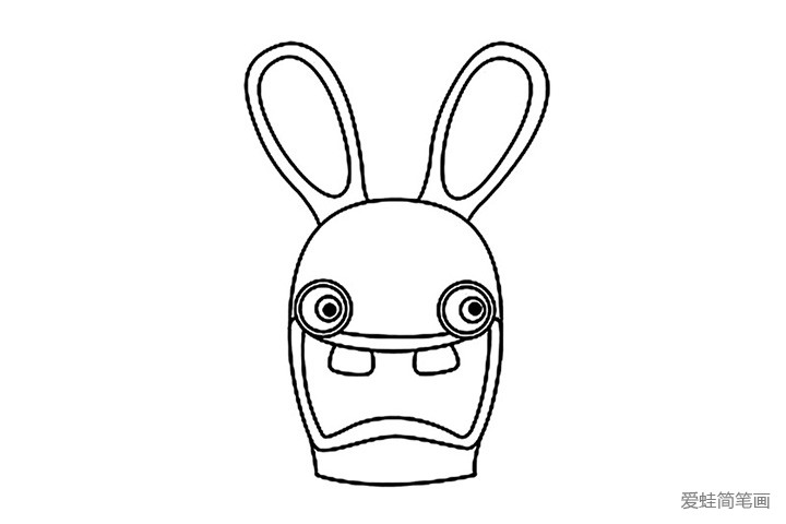 疯狂的兔子简笔画1