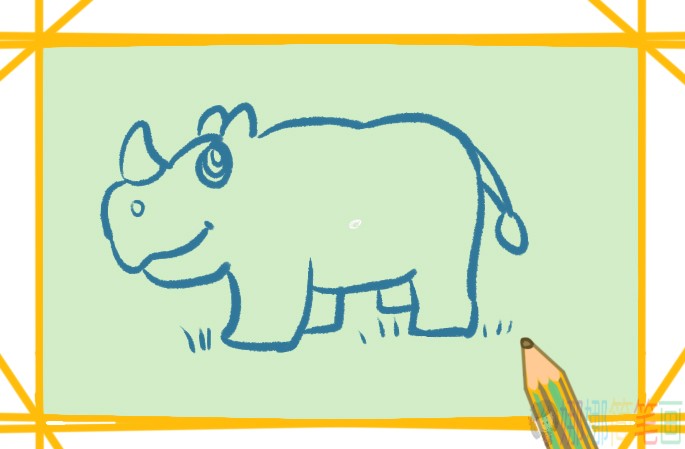 好看的犀牛简笔画要怎么画