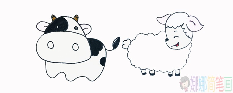 牛羊简笔画画法步骤图