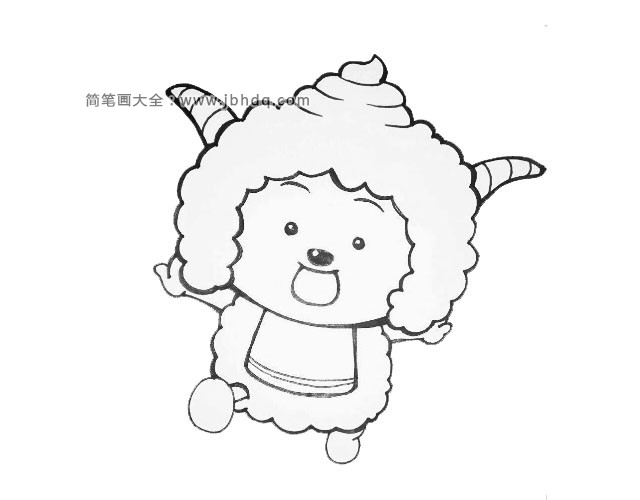 可爱的懒羊羊简笔画