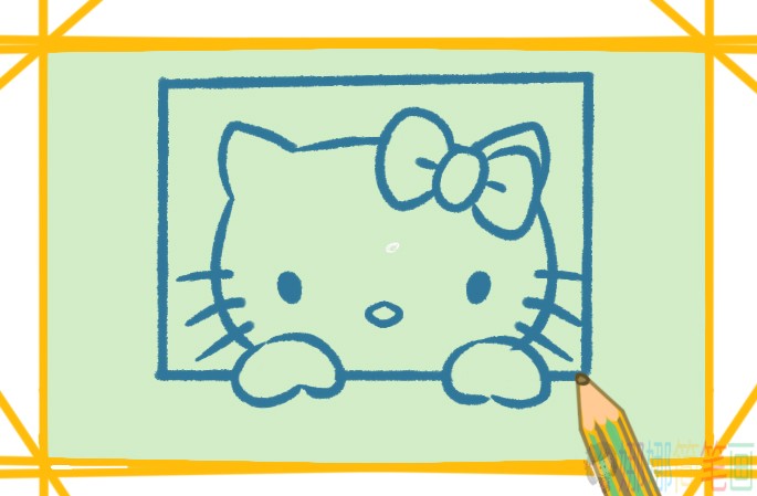 漂亮的凯蒂猫简笔画图片教程